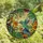 Nature Lovers' Vibrant Stained Glass Hummingbird Tropical Garden Mosaic Emerald Teal Copper Amber Stained Glass Suncatcher - 4