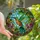 Nature Lovers' Vibrant Emerald Copper Teal Hummingbird Stained Glass Art, Tiffany-Inspired Botanical Mosaic Stained Glass Suncatcher - 1