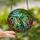 Nature Lovers' Vibrant Emerald Copper Teal Hummingbird Stained Glass Art, Tiffany-Inspired Botanical Mosaic Stained Glass Suncatcher - 2