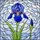 Nature Lovers' Intricate Sapphire Blue Iris Tiffany Stained Glass Floral Mosaic Pattern Stained Glass Suncatcher - 7