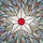 Art Lovers' Intricate Stained Glass Hexagram Ruby Red Iridescent Blue Green Copper Tiffany Mosaic Stained Glass Suncatcher - 7