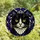 Cat Lovers' Tiffany Stained Glass Tuxedo Cat Mosaic, Indigo Violet Jewel Tones, High Contrast Art Stained Glass Suncatcher - 4