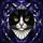 Cat Lovers' Tiffany Stained Glass Tuxedo Cat Mosaic, Indigo Violet Jewel Tones, High Contrast Art Stained Glass Suncatcher - 7