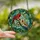 Nature Lovers' Tiffany-Style Stained Glass Cardinal Pair Vibrant Red Cream Orange Blue Green Floral Mosaic Stained Glass Suncatcher - 2