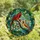 Nature Lovers' Tiffany-Style Stained Glass Cardinal Pair Vibrant Red Cream Orange Blue Green Floral Mosaic Stained Glass Suncatcher - 4