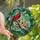 Nature Lovers' Tiffany-Style Stained Glass Cardinal Pair Vibrant Red Cream Orange Blue Green Floral Mosaic Stained Glass Suncatcher - 1