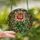 Women's Jewel-Tone Stained Glass Rose Emerald Floral Geometric Mosaic Design Stained Glass Suncatcher - 2