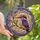 Nature Lovers' Intricate Stained Glass Kingfisher Mosaic Art with Purple Blue Orange Yellow Pink Hues Stained Glass Suncatcher - 1