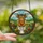 Whimsical Decor Lovers' Tiffany Style Highland Cow Toilet Art Floral Crown Pastoral Mosaic Orange Yellow Blue Stained Glass Suncatcher - 2
