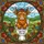 Whimsical Decor Lovers' Tiffany Style Highland Cow Toilet Art Floral Crown Pastoral Mosaic Orange Yellow Blue Stained Glass Suncatcher - 7