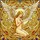 Art Lovers' Ethereal Tiffany Stained Glass Angelic Portrait Golden Amber Crimson Jewel Tones Stained Glass Suncatcher - 7
