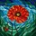 Art Lovers' Vibrant Stained Glass Poppy Flower Tiffany Style Jewel Tone Floral Mosaic Stained Glass Suncatcher - 7