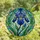 Nature Lovers' Vibrant Blue Iris Tiffany Glass Style Floral Mosaic Jewel Tone Design Stained Glass Suncatcher - 4