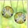 Art Lovers' Tiffany Style Stained Glass Red-Crowned Cranes Crimson Accents Yellow Green Foliage Mosaic Stained Glass Suncatcher - 3