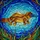 Nature Lovers' Tiffany Stained Glass Whimsical Platypus Aquatic Mosaic Jewel Tones Warm Browns Golden Yellows Teal Blues Stained Glass Suncatcher - 7