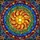 Art Lovers' Intricate Stained Glass Sun Ray Celestial Mosaic Jewel Tone Pattern Stained Glass Suncatcher - 7