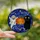 Halloween Art Lovers' Tiffany Stained Glass Ghost Jack-o'-lantern Monster Trio Blue Purple Orange Black Stained Glass Suncatcher - 2