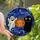 Halloween Art Lovers' Tiffany Stained Glass Ghost Jack-o'-lantern Monster Trio Blue Purple Orange Black Stained Glass Suncatcher - 1