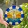 Nautical Enthusiasts' Tiffany Stained Glass White Sailboat Lifebuoy Coastal Sunset Mosaic Royal Blue Golden Orange Teal Stained Glass Suncatcher - 1