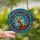 Nature Enthusiasts' Majestic Stained Glass Stag Multi-Pronged Antlers Poinsettia Border Teal Blue Mosaic Stained Glass Suncatcher - 2Ac2m1nHyk