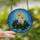Art & Design Lovers' Luminous Tiffany Stained Glass Candles Holly Berries Blue Mosaic Stained Glass Suncatcher - 2