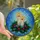 Art & Design Lovers' Luminous Tiffany Stained Glass Candles Holly Berries Blue Mosaic Stained Glass Suncatcher - 1