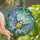 Nature Lovers' Edge-to-Edge Stained Glass Blue Tit, Golden Yellow, Cerulean & Violet Intricate Mosaic Art Stained Glass Suncatcher - MllDHVN6eT