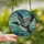 Nature Lovers' Vibrant Tiffany Stained Glass Flying Loon Teal Aqua Purple Emerald Mosaic Stained Glass Suncatcher - HOPikBj1FZ