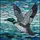 Nature Lovers' Vibrant Tiffany Stained Glass Flying Loon Teal Aqua Purple Emerald Mosaic Stained Glass Suncatcher - 7
