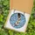 Art Lovers' Detailed Tiffany Feather Milky White Red-Brown Tip Swirling Blue Amber Mosaic Stained Glass Suncatcher - pfkAZd1sM5