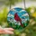 Nature Lovers' Vibrant Red Cardinal Stained Glass Mosaic Tiffany Style Blue Sky Green Foliage Stained Glass Suncatcher - eEipXnLVZm