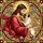 Spiritual Pet Owners' Stained Glass Jesus Pug Tiffany Style Golden Red Blue-Green Intricate Mosaic Stained Glass Suncatcher - 7