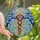 Mythology Lovers' Vibrant Tiffany Stained Glass Serpent Staff Winged Symbol Design Stained Glass Suncatcher - 1