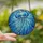 Ocean Lovers' Tiffany Stained Glass Jellyfish Ocean Mosaic Deep Blue Silver Hues Stained Glass Suncatcher - 2