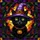 Witchy Cat Lovers' Tiffany Stained Glass Black Cat Witch Hat Jewel Tone Mosaic Stained Glass Suncatcher - 7