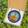 Whimsical Art Lovers' Jewel Tone Stained Glass Golden Rabbit Floral Blue Sky Mosaic Stained Glass Suncatcher - 5