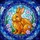 Whimsical Art Lovers' Jewel Tone Stained Glass Golden Rabbit Floral Blue Sky Mosaic Stained Glass Suncatcher - 7