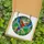 Nature Lovers' Tiffany Stained Glass Vibrant Red Orange Parrot Teal Blue Wings Lush Tropical Foliage Mosaic Stained Glass Suncatcher - 5