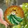 Halloween Lovers' Whimsical Friendly Ghost Witch Hat Tiffany Stained Glass Mosaic Orange Yellow Green Red Stained Glass Suncatcher - 1