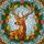 Nature Lovers' Majestic Stained Glass Stag Antlers Jewel Tone Emerald Ruby Sky Mosaic Stained Glass Suncatcher - 7