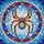 Art Lovers' Iridescent Disco Spider Mosaic Stained Glass Jewel Tone Web Sky Stained Glass Suncatcher - 7