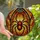 Unique Art Enthusiasts' Tiffany Style Stained Glass Large Spider Gothic Arch Red-Orange Blue Mosaic Stained Glass Suncatcher - 1