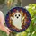 Fantasy Art Enthusiasts' Happy Ghost Swinging Tiffany Stained Glass Vibrant Jewel Tone Mosaic Stained Glass Suncatcher - 1