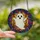 Fantasy Art Enthusiasts' Happy Ghost Swinging Tiffany Stained Glass Vibrant Jewel Tone Mosaic Stained Glass Suncatcher - 2