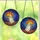 Whimsical Art Lovers' Tiffany Stained Glass Friendly Ghost Orange Umbrella Vibrant Blue Purple Mosaic Edge-to-Edge Design Stained Glass Suncatcher - 3