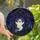 Spooky Cute Fans Tiffany Style Stained Glass Cute Ghost on Swing, Gothic Arch Mystical Night Sky Mosaic, Jewel Tones Stained Glass Suncatcher - 1
