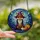 Fantasy Art Lovers' Detailed Stained Glass Fox Witch, Deep Purple Hat, Vibrant Orange & Blue Mosaic Stained Glass Suncatcher - 2