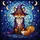 Fantasy Art Lovers' Detailed Stained Glass Fox Witch, Deep Purple Hat, Vibrant Orange & Blue Mosaic Stained Glass Suncatcher - 7
