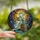 Book Lovers' Ethereal Ghost Reading Stained Glass Amber Moon Deep Blue Forest Mosaic Stained Glass Suncatcher - 2