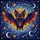 Gothic Whimsy Enthusiasts Tiffany Stained Glass Bat Mosaic Glowing Purple Orange Night Sky Stained Glass Suncatcher - 7
